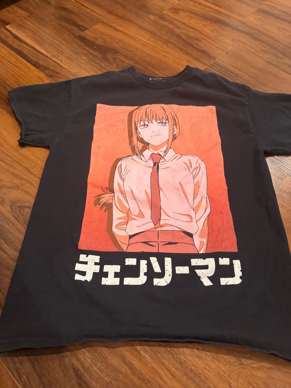 Anime Graphic Tee with Red Accent -